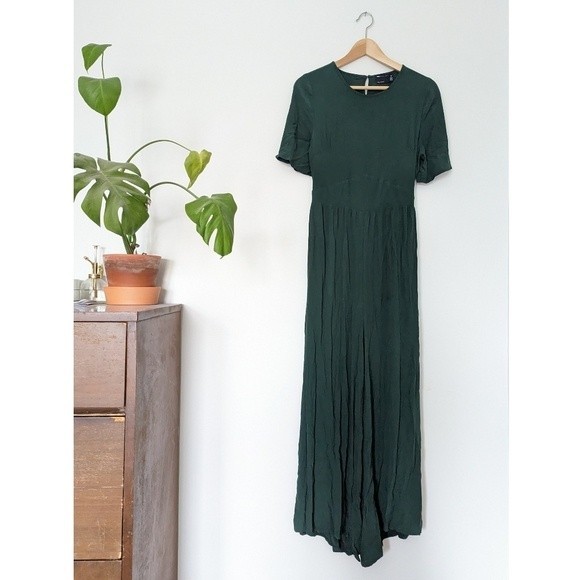 ASOS Pants - ASOS Green Open Back Jumpsuit